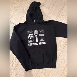 Control Freak Black Graphic Gaming Hoodie size xl youth kids